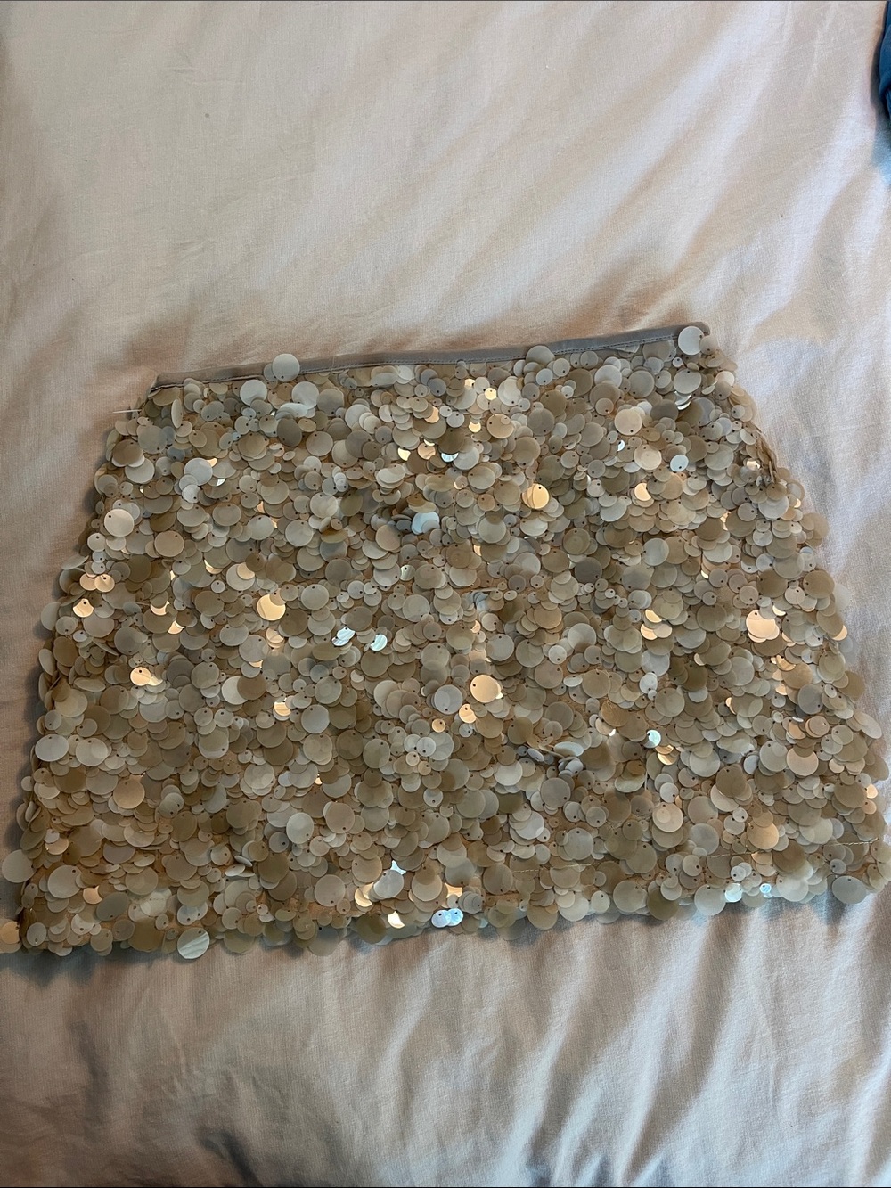 Zara Champagne Sequin Mini Skirt